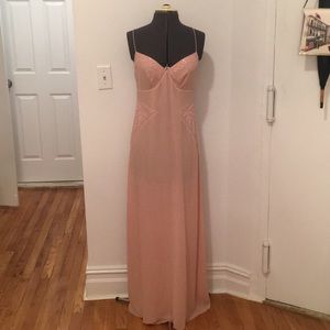 Nicole Miller 100% Silk pale pink evening dress